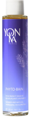 Flacon d'huile de douche Phyto-Bain de Yon-Ka, beauté au sein de l'Institut Casarosa.